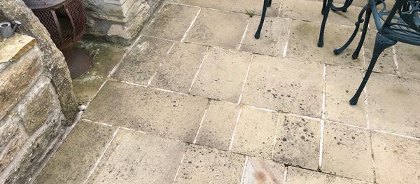 How to remove black spot from sandstone patios and pavers | Floorseal