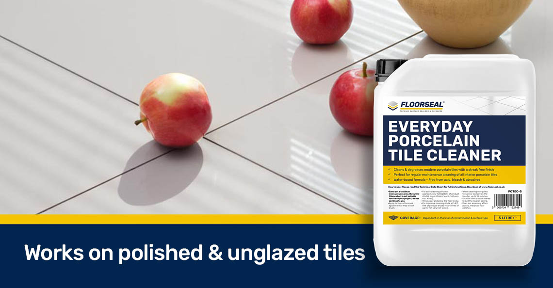 Works on polished and unglazed tiles